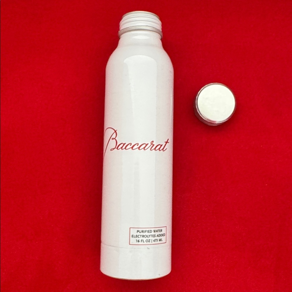 Baccarat White and Red Water Bottle - Picture 3 of 4
